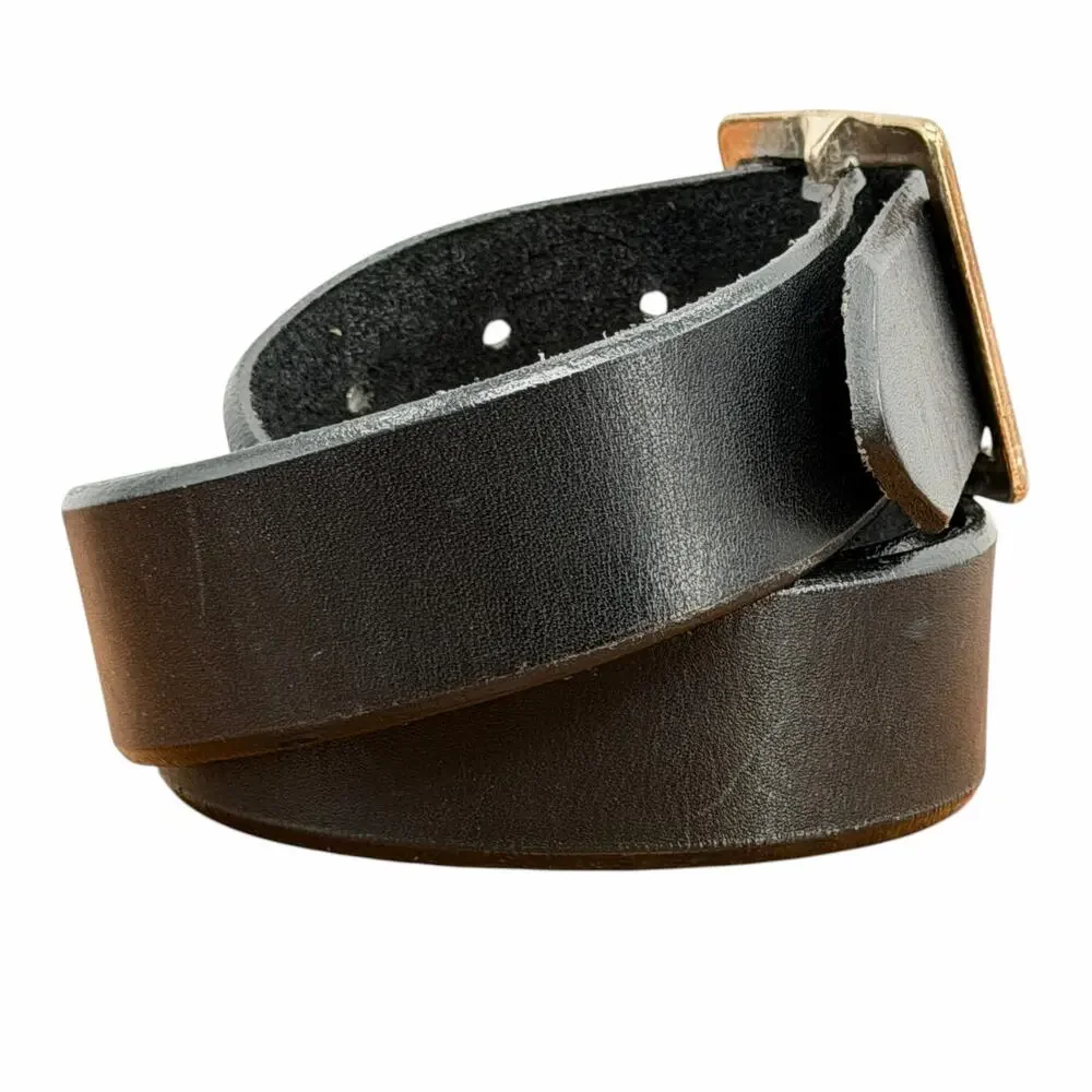 Honest Leather Black Belt SZ 40 Mens Classic Rugged Casual Office Buisness Smart